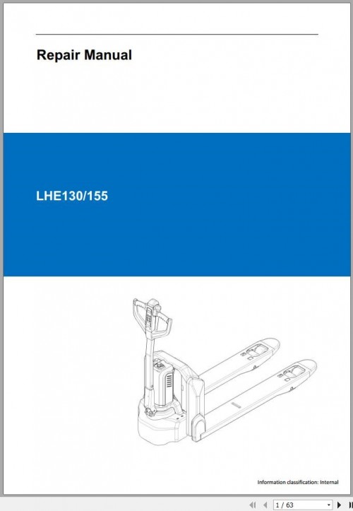 BT Electric Pallet Truck LHE130 LHE155 Tyro Operating and Repair Manual (1)