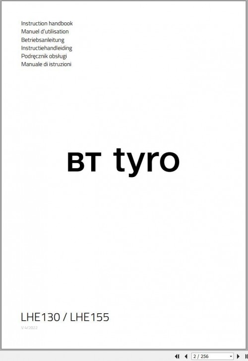 BT Electric Pallet Truck LHE130 LHE155 Tyro Operating and Repair Manual (2)