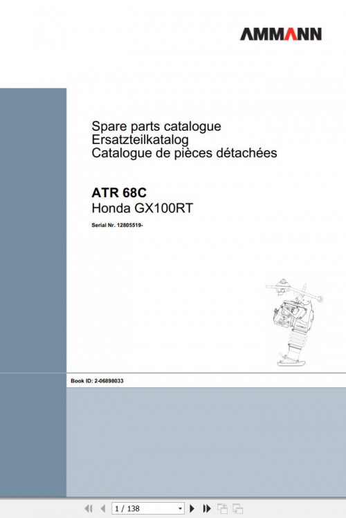 Ammann Rammer ATR 68C Spare Parts Catalog 2 06898033 07.2019 ML (1)