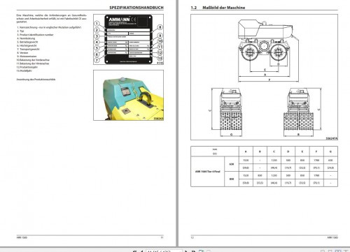 Ammann Trench Roller ARR 1585 Operating Manual And Diagram 4 P06000 DE 01.2022 (2)