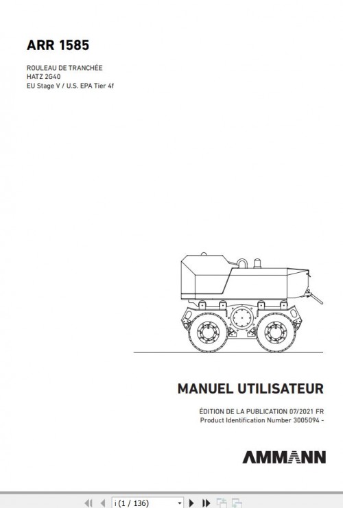 Ammann Trench Roller ARR 1585 Operating Manual And Diagram 4 P06000 FR 07.2021 (1)