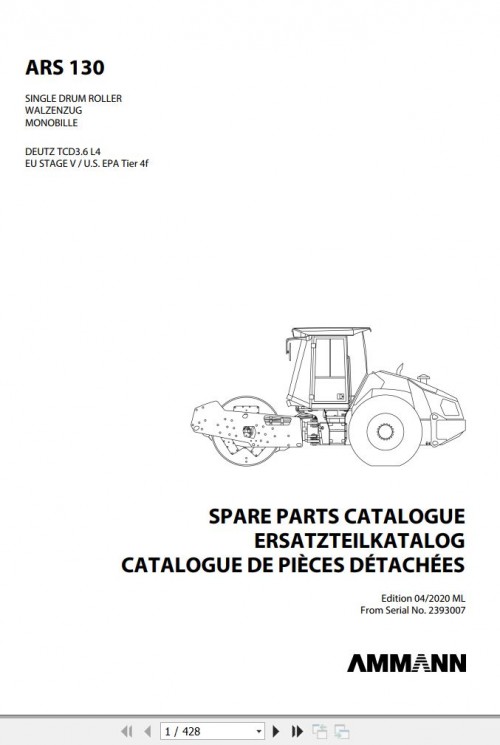 Ammann Roller ARS130 TCD3.6 L4 Stage V Spare Parts Catalog 04.2020 (1)