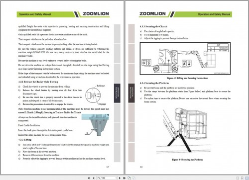 Zoomlion Articulating Boom Lift ZA10RJE Operation and Safety Manual (2)