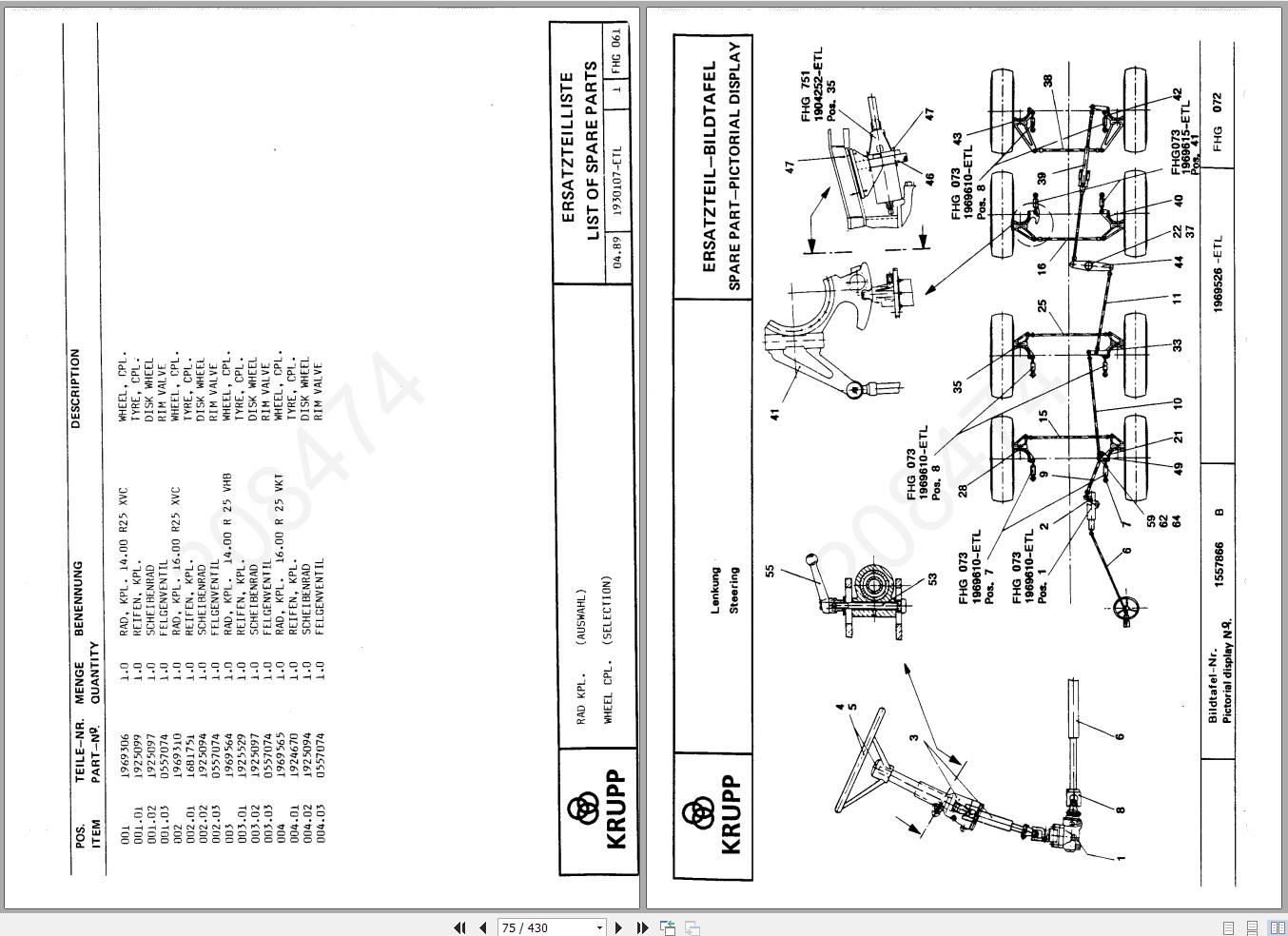 Grove Crane KMK4070 1989 Operating Parts Manual and Schematics Auto
