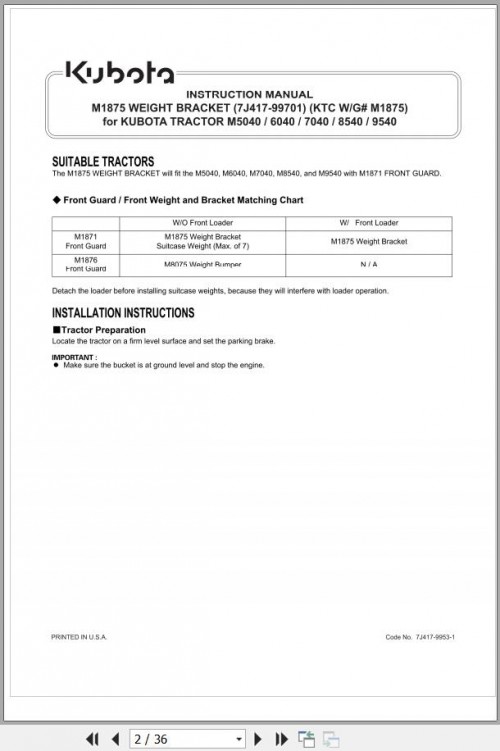 Kubota-M1875-Weight-Bracket-For-Tractor-M5040---M9540-Instructions-Manual-7J417-9953-1-1.jpg