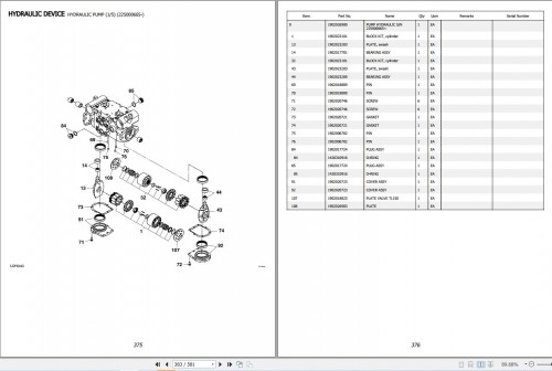 Takeuchi Track Loader TL250 Parts Manual BU3Z007 1 0 2